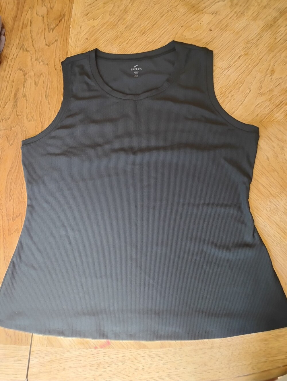 Free Country Women’s Black Ribbed Tank Top - Sleek Sleeveless Layering Tee